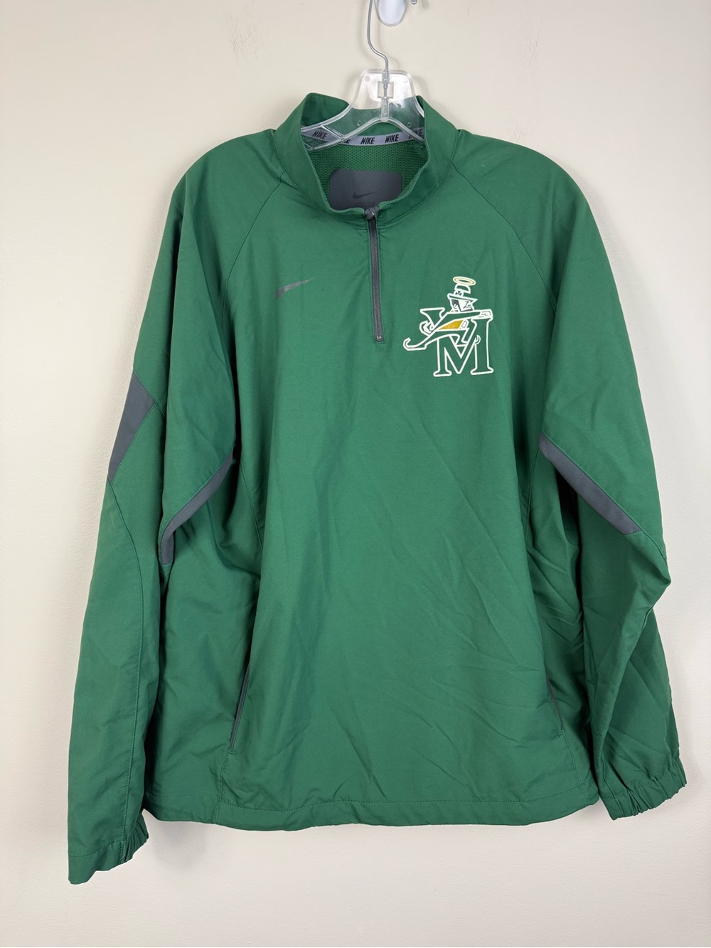 Nike Pullover Michigan State Spartans Men Medium Green 1/4-Zip Windbreaker Sport